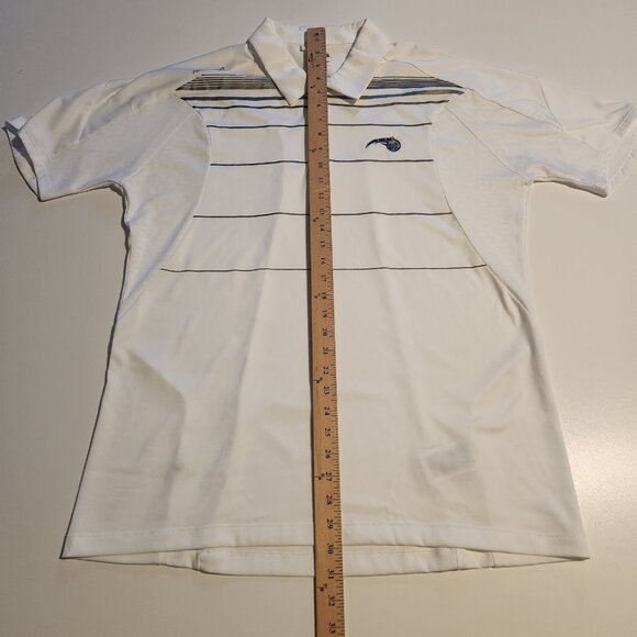 Orlando Magic Polo Shirt Adidas ClimaCool Golf White Short Sleeve Mens Large - Picture 10 of 12